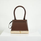 Jacquemus Brown Leather Le Chiquitol Moyen Cordao Top Handle