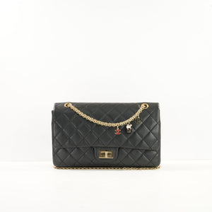 Chanel 2010 "Paris Shanghai" Metiers d'Art China Doll 2.55 Reissue Flap Bag in Black Lambskin