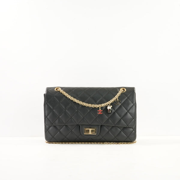 Chanel 2010 "Paris Shanghai" Metiers d'Art China Doll 2.55 Reissue Flap Bag in Black Lambskin