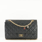Chanel 2010 "Paris Shanghai" Metiers d'Art China Doll 2.55 Reissue Flap Bag in Black Lambskin