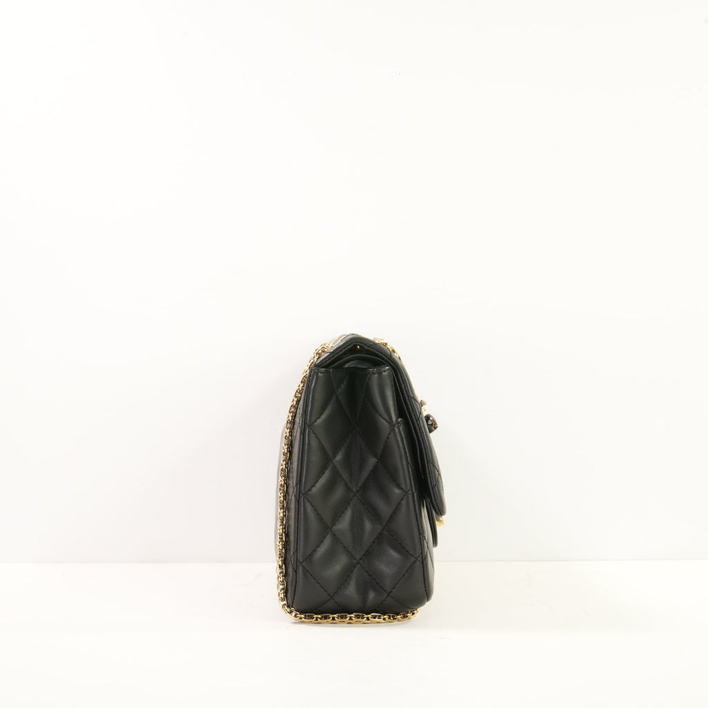 Chanel 2010 "Paris Shanghai" Metiers d'Art China Doll 2.55 Reissue Flap Bag in Black Lambskin
