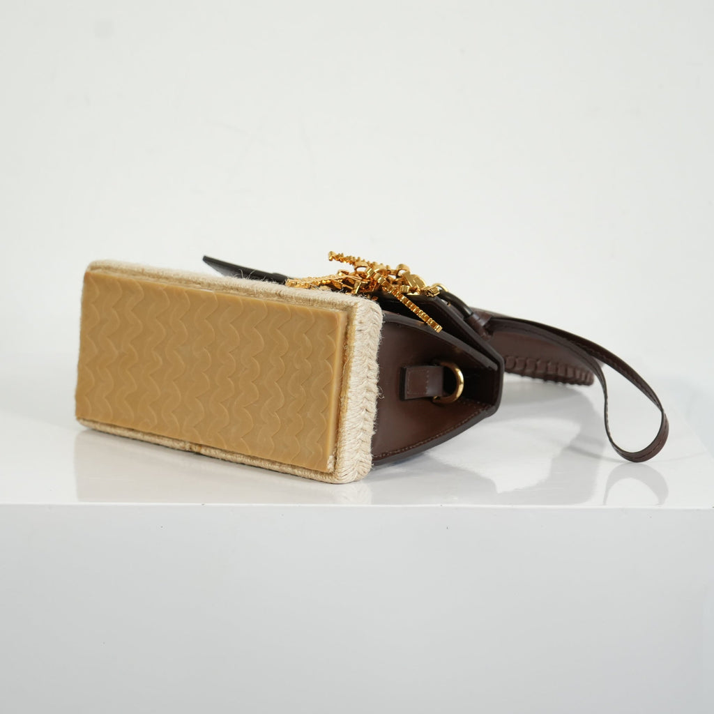 Jacquemus Brown Leather Le Chiquitol Moyen Cordao Top Handle