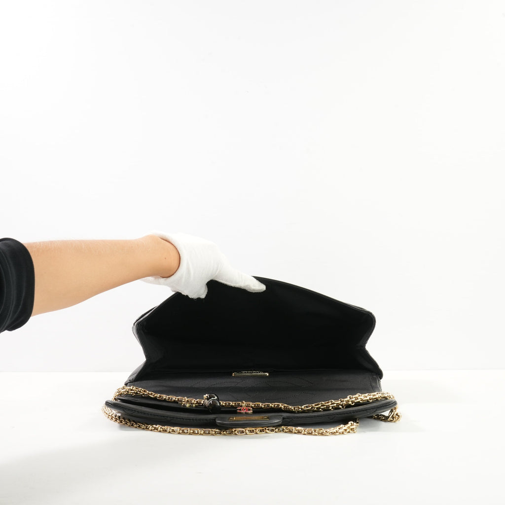 Chanel 2010 "Paris Shanghai" Metiers d'Art China Doll 2.55 Reissue Flap Bag in Black Lambskin