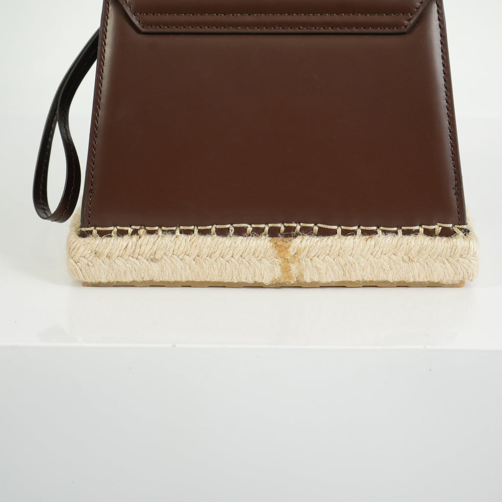 Jacquemus Brown Leather Le Chiquitol Moyen Cordao Top Handle