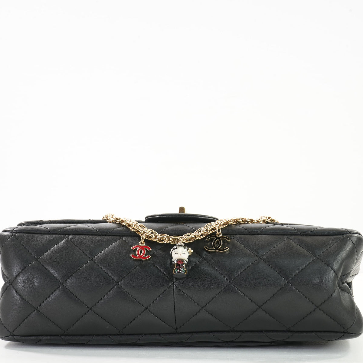 Chanel 2010 "Paris Shanghai" Metiers d'Art China Doll 2.55 Reissue Flap Bag in Black Lambskin