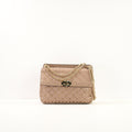 Valentino Garavani Rockstud Spike Shoulder Bag in Biege Spiked Leather