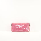 Fendi Pink Sequin Baguette in Pink Iridescent Sequins w/ Snakeskin Trim