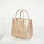 Christian Louboutin Paloa Mini Studded Leather Tote Bag in the Leche Colorway