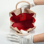Christian Louboutin Paloa Mini Studded Leather Tote Bag in the Leche Colorway