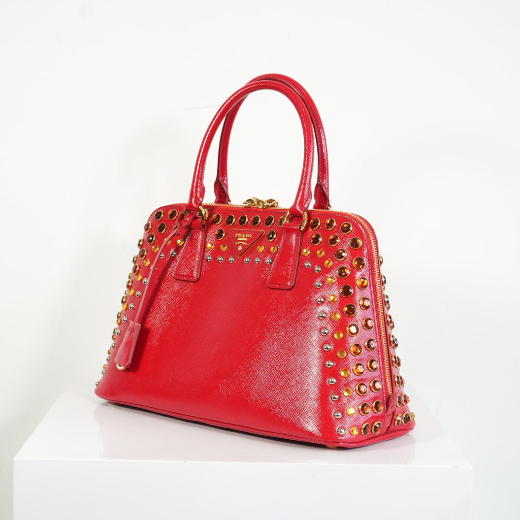 Prada Red Studded Bag