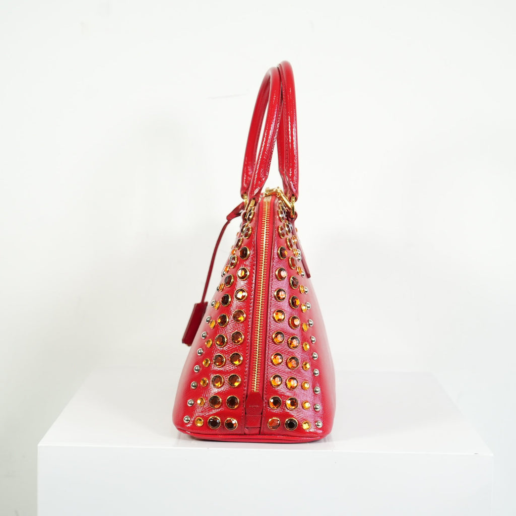 Prada Red Studded Bag