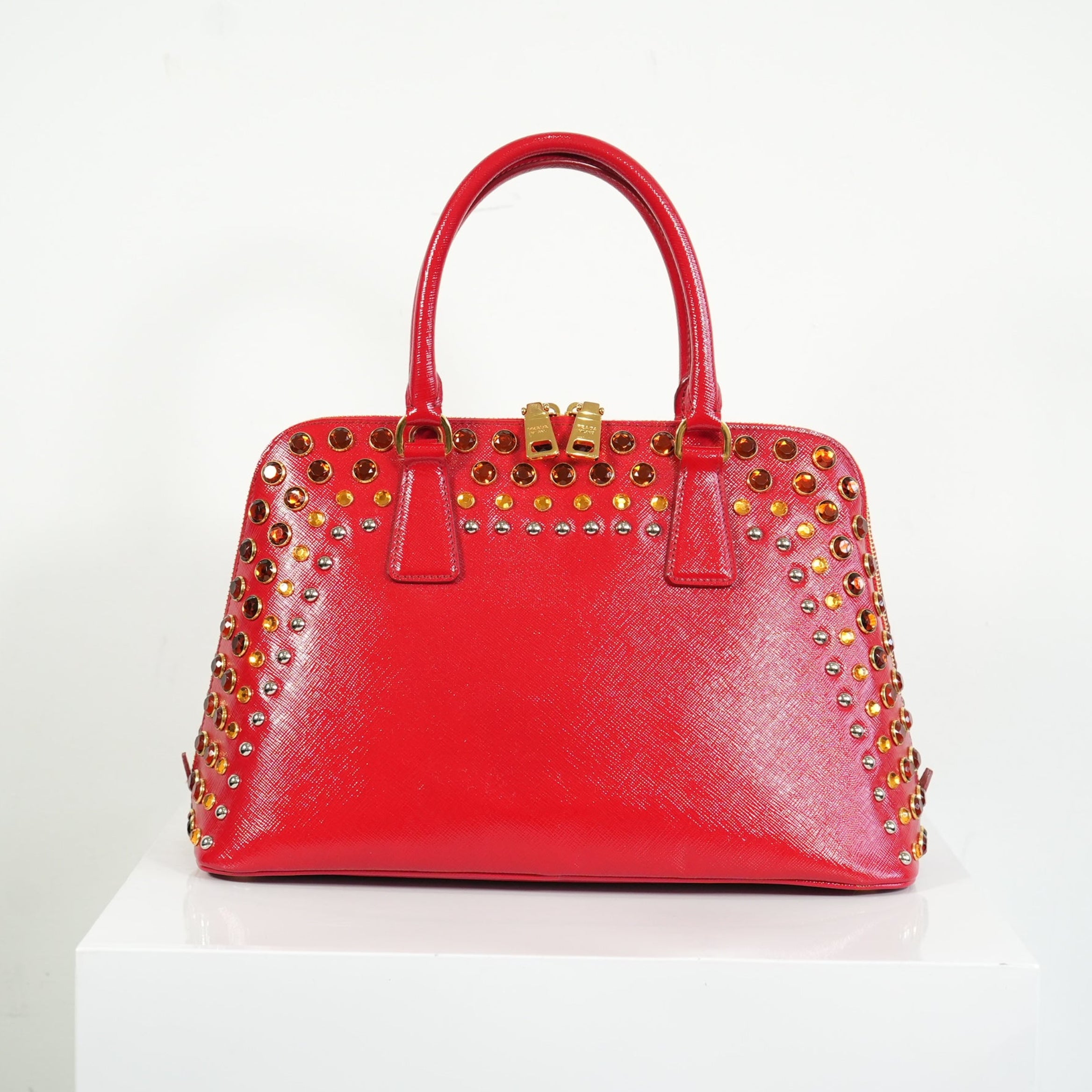 Prada Red Studded Bag
