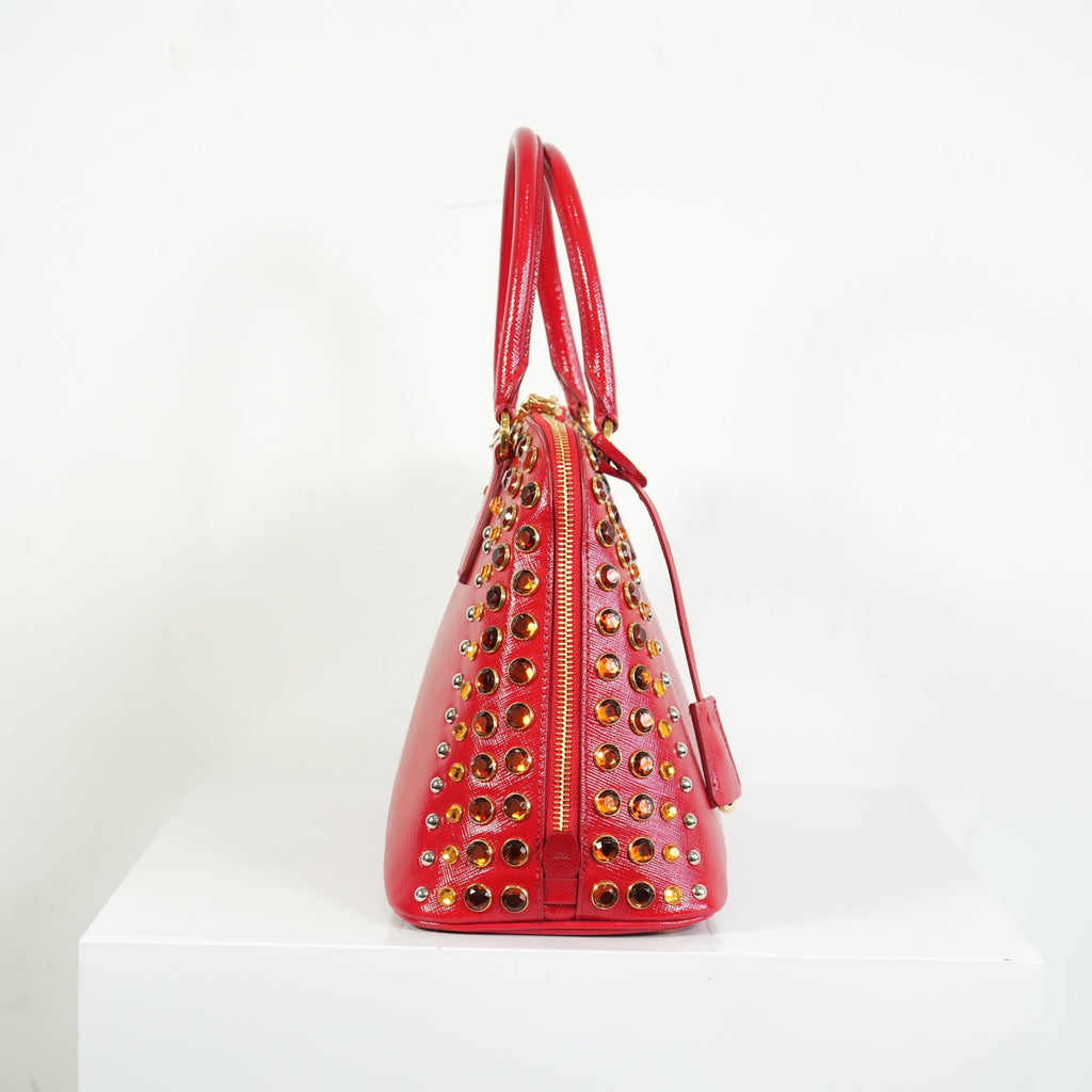 Prada Red Studded Bag