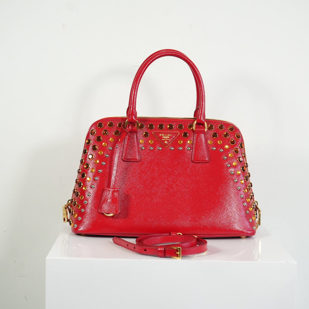 Prada Red Studded Bag