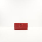 Salvatore Ferragamo Red Gancini Long Continental Wallet