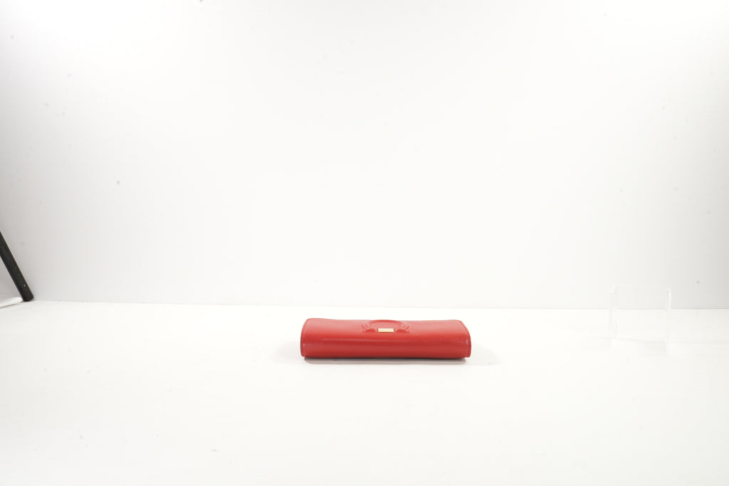 Salvatore Ferragamo Red Gancini Long Continental Wallet