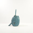 Miu Miu Blue Nappa Leather Bucket Bag