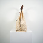 Louis Vuitton Caramel Hobo Creme Beige Mahina Perforated Calf Leather Bag FULL SET