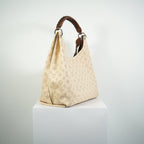 Louis Vuitton Caramel Hobo Creme Beige Mahina Perforated Calf Leather Bag FULL SET