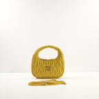 Miu Miu Yellow Wander Matelasse Nappa Leather Small Hobo Bag W/Strap