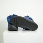 Lanvin Curb Blue Suede Sneakers Size 44