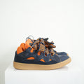 Lanvin x SSENSE Navy and Orange Sneakers Size 44
