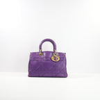 Christian Dior Purple Granville Boston Bag