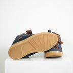 Lanvin x SSENSE Navy and Orange Sneakers Size 44