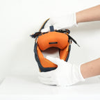 Lanvin x SSENSE Navy and Orange Sneakers Size 44