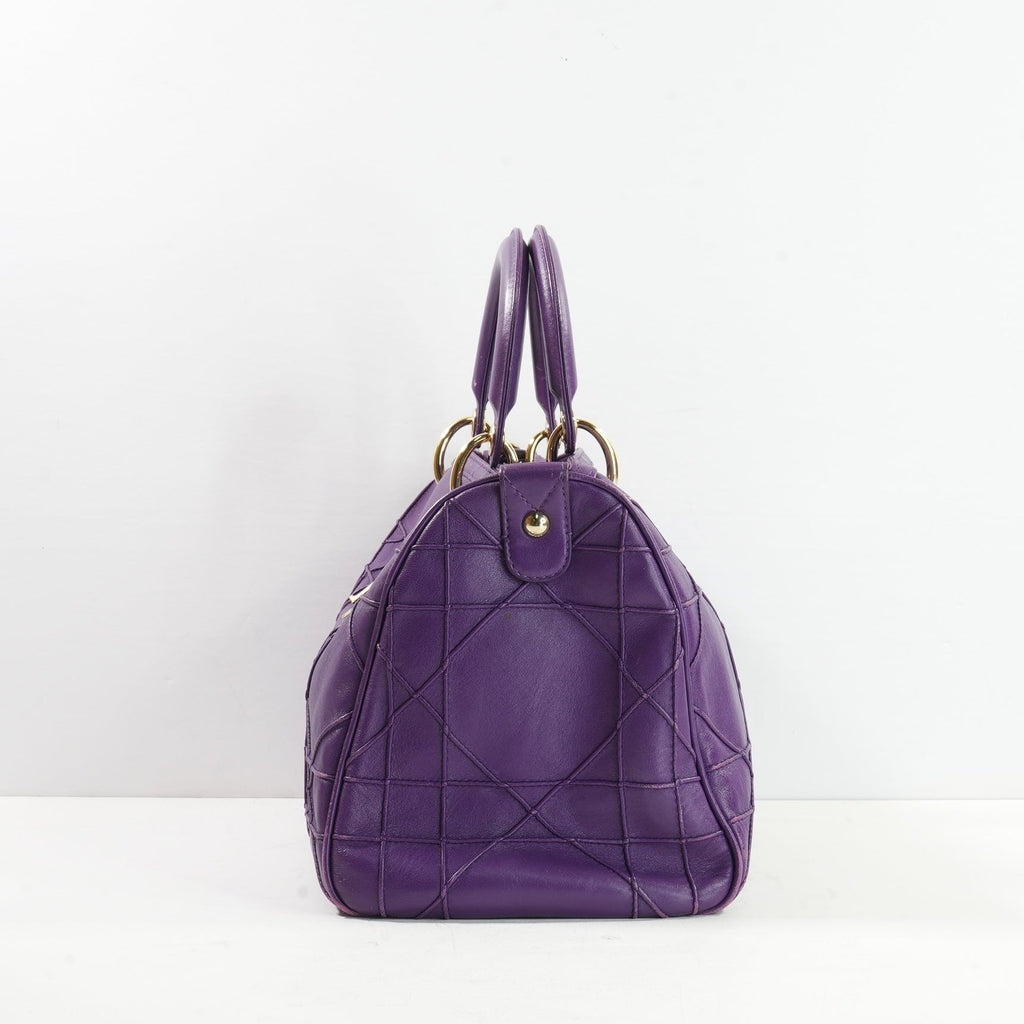 Christian Dior Purple Granville Boston Bag