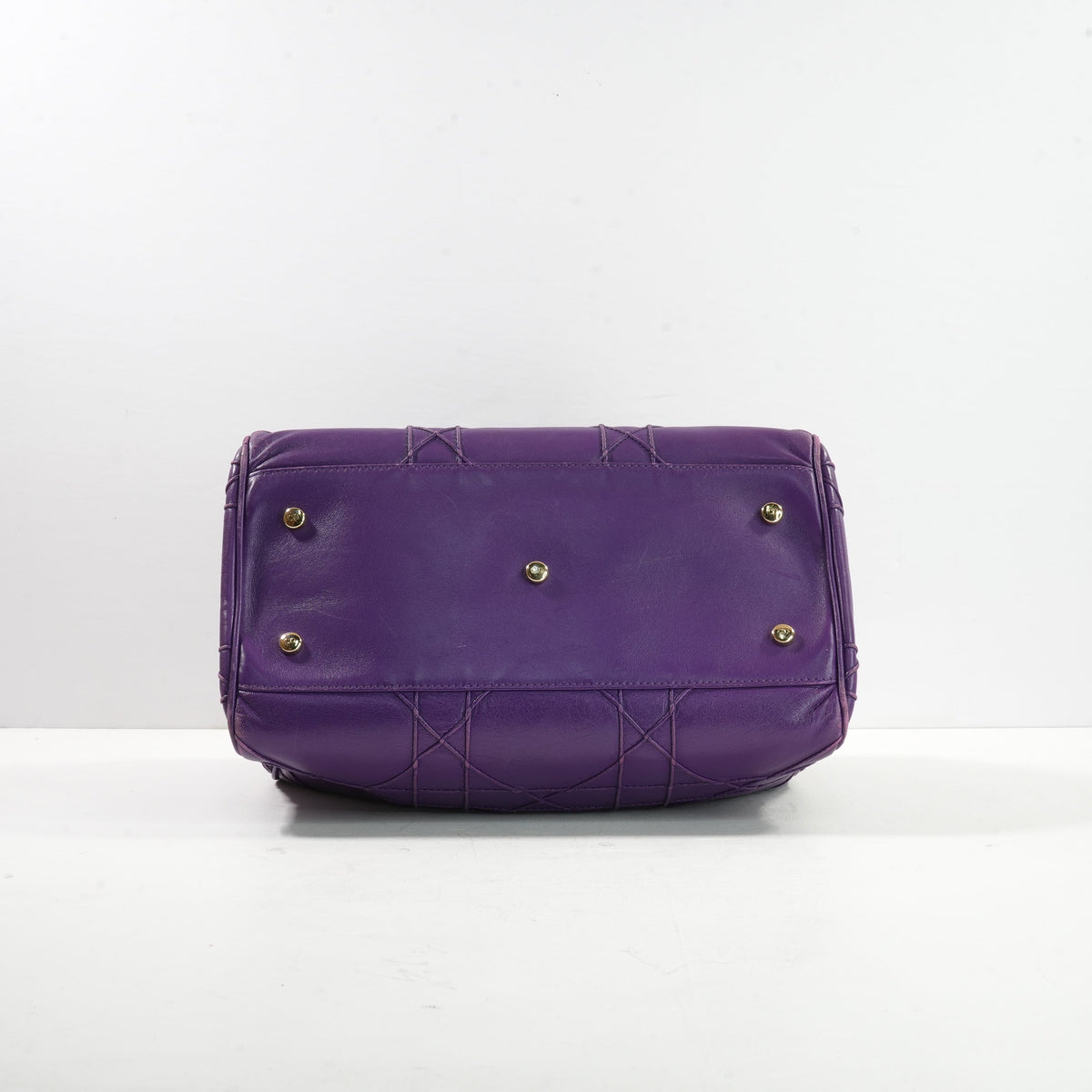 Christian Dior Purple Granville Boston Bag