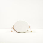 Chanel White See-Through Drawstring Bucket Bag