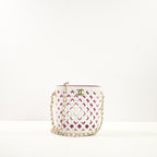 Chanel White See-Through Drawstring Bucket Bag