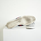 Gucci Silver Glitter Web Sneakers Size 39