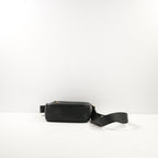 Gucci Black Grained Calffskin Leather Logo Print Messanger Bag