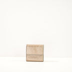 Chanel Metallic Champagne Gold Stitch Compact Wallet W/Box