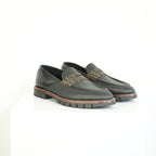 Fendi O'Lock Zucca Leather Loafers Size 11