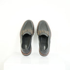 Fendi O'Lock Zucca Leather Loafers Size 11