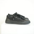 Christian Dior B33 Black Smooth Calfskin Oblique Embroidery Sneakers Size 44