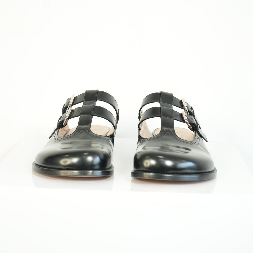 Loewe Campo Leather Mary Janes Mules Size 45