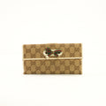 Gucci Beige/Brown Canavs Princy GG Canvas Bow Long Wallet