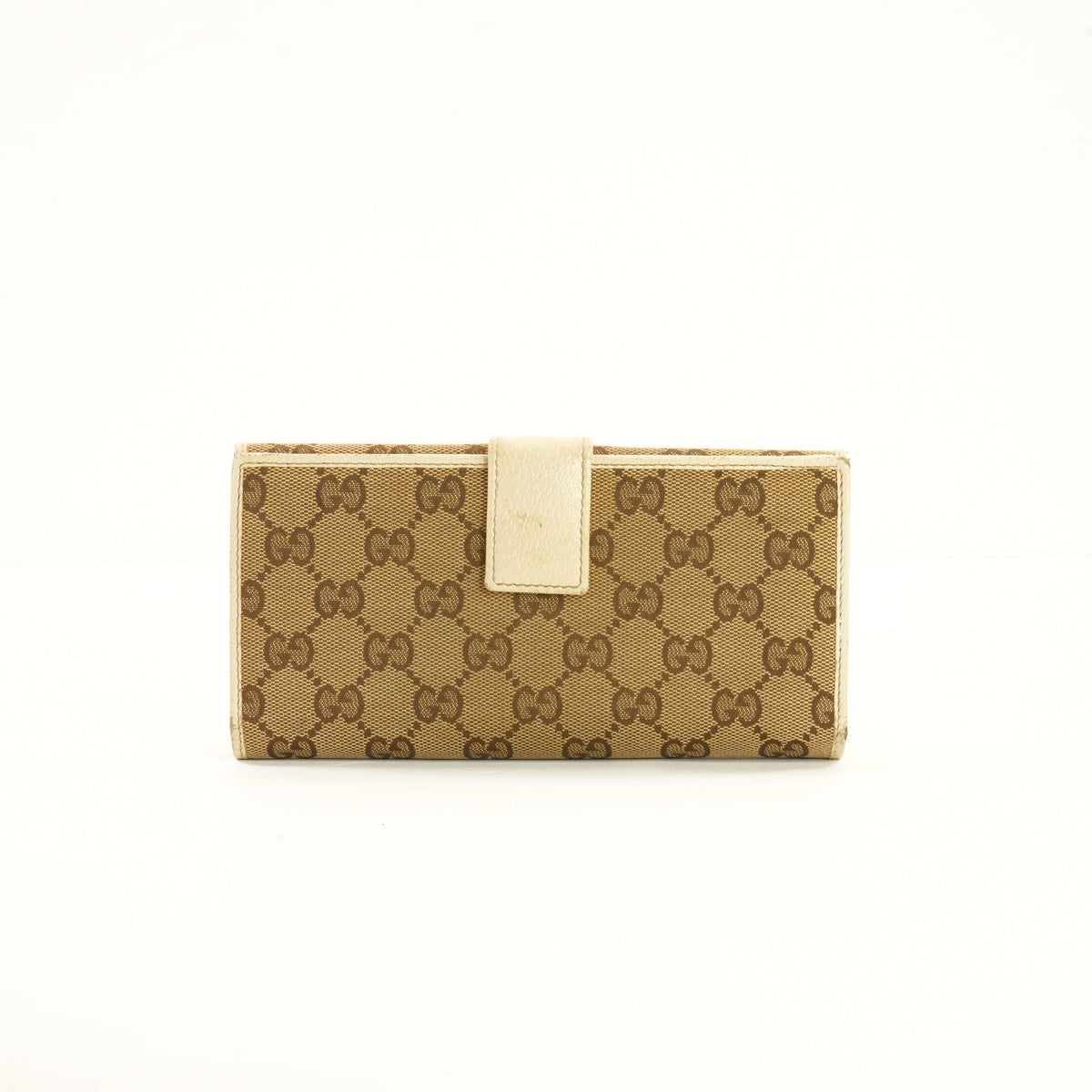 Gucci Beige/Brown Canavs Princy GG Canvas Bow Long Wallet