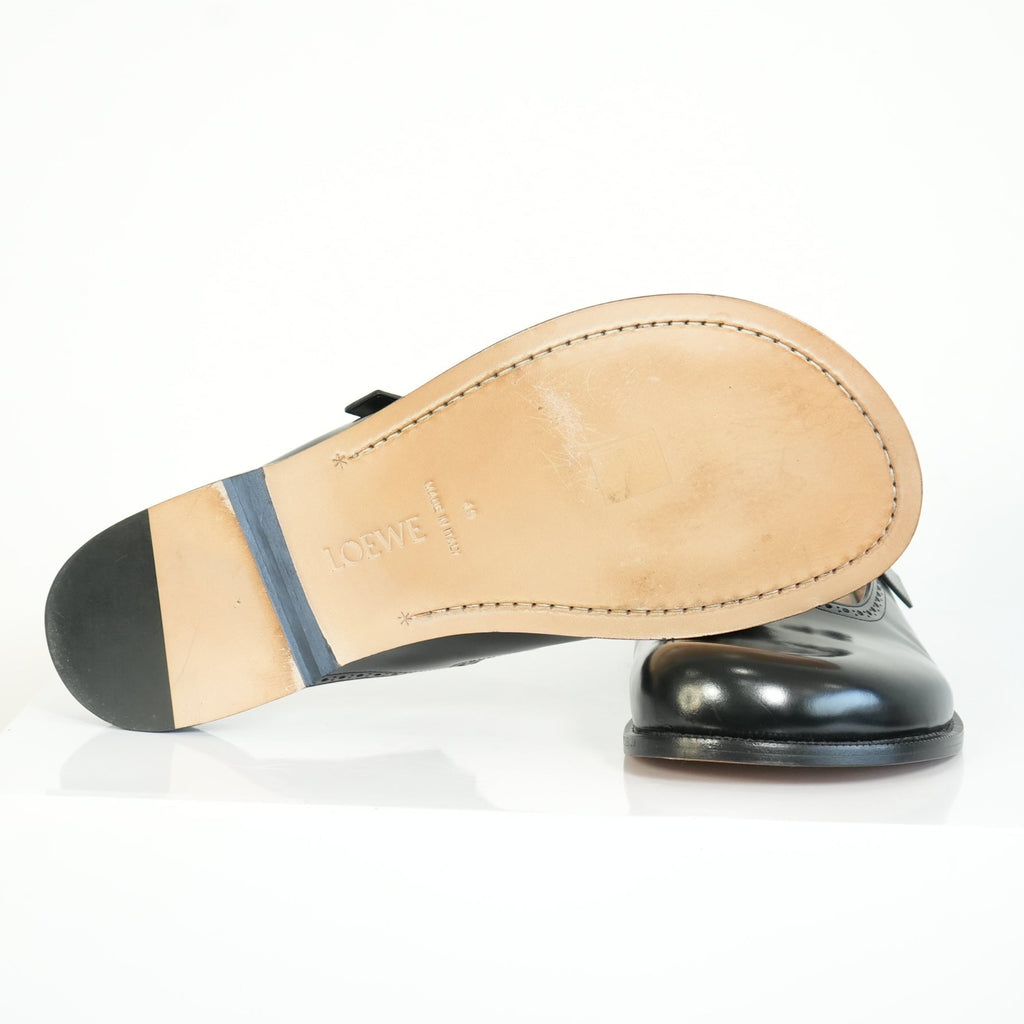 Loewe Campo Leather Mary Janes Mules Size 45
