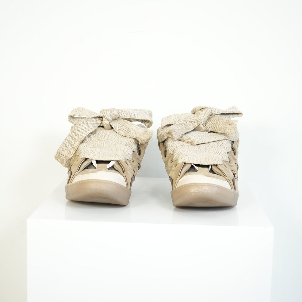 Lanvin Curb Taupe Beige Sneakers Size 44