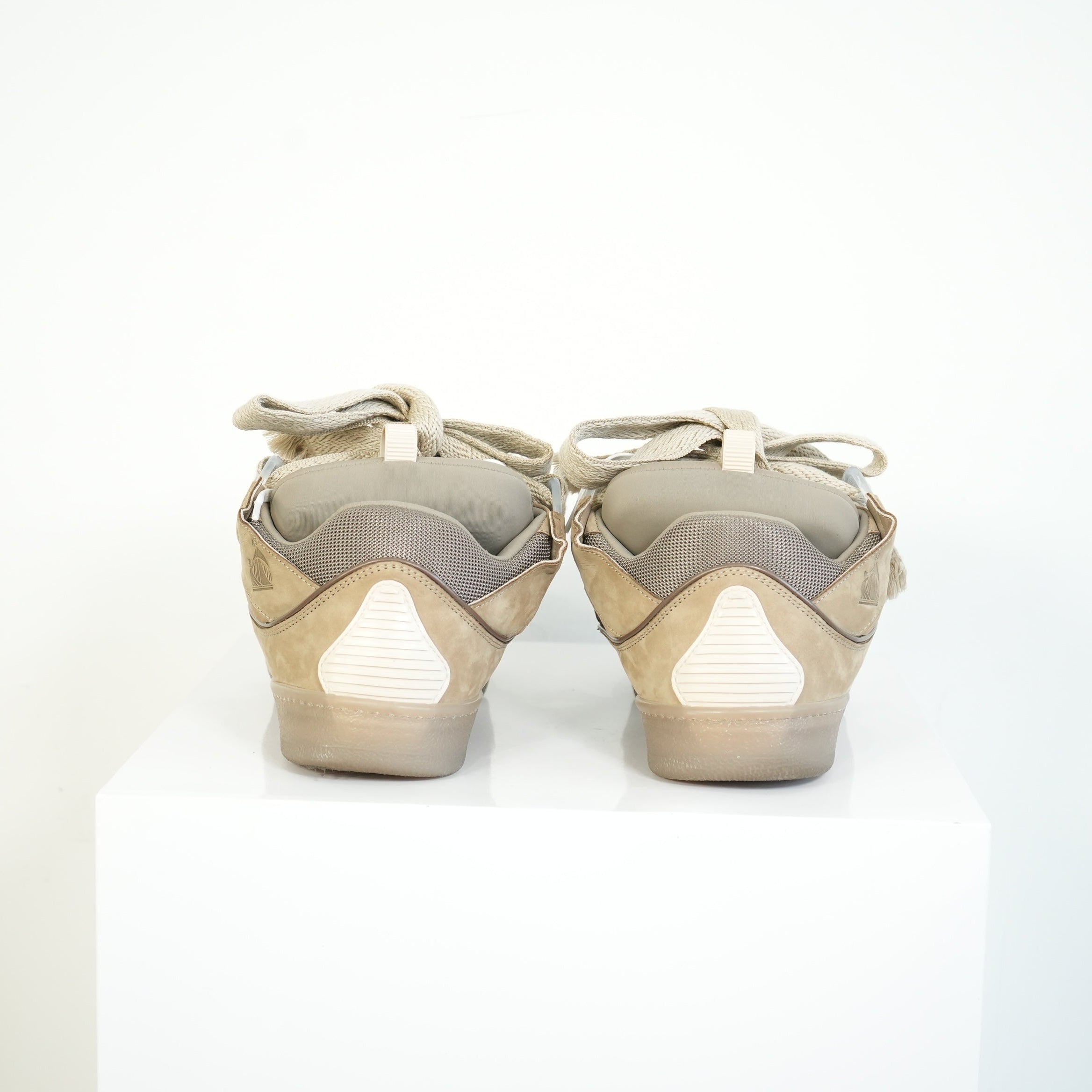 Lanvin Curb Taupe Beige Sneakers Size 44
