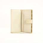 Gucci Beige/Brown Canavs Princy GG Canvas Bow Long Wallet