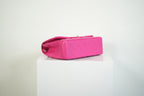 Chanel Hot Pink Quilted Lambskin Classic Double Flap Bag Gold Hardware Medium