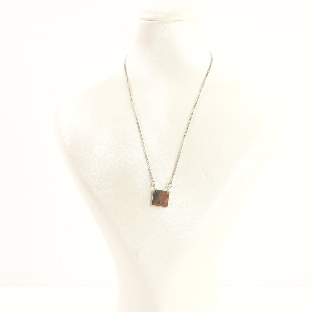 Gucci Trademarrk Logo Square Pendant Necklace, Full Set