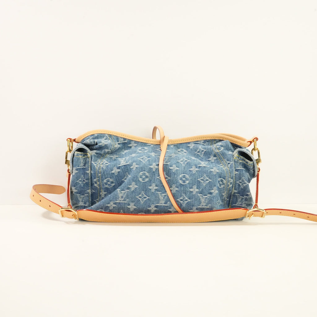 Louis Vuitton Monogram Denim CarryAll Cargo PM Bag Full Set