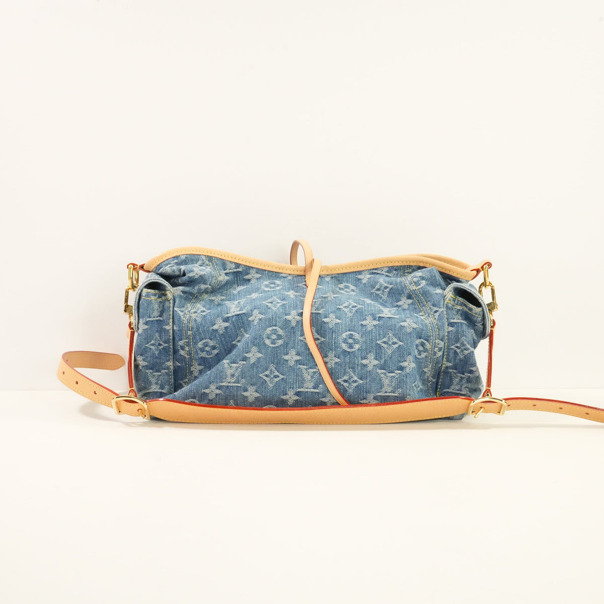 Louis Vuitton Monogram Denim CarryAll Cargo PM Bag Full Set